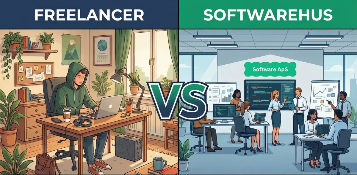 Freelancer eller softwarehus: Hvad er det rigtige valg for dit næste IT-projekt?